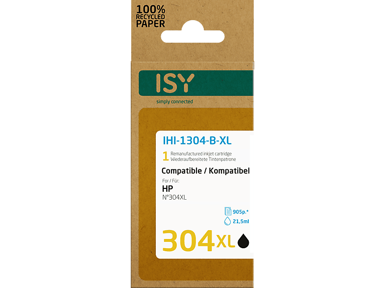 Tintenpatrone ISY IHI-1304-B-XL Schwarz