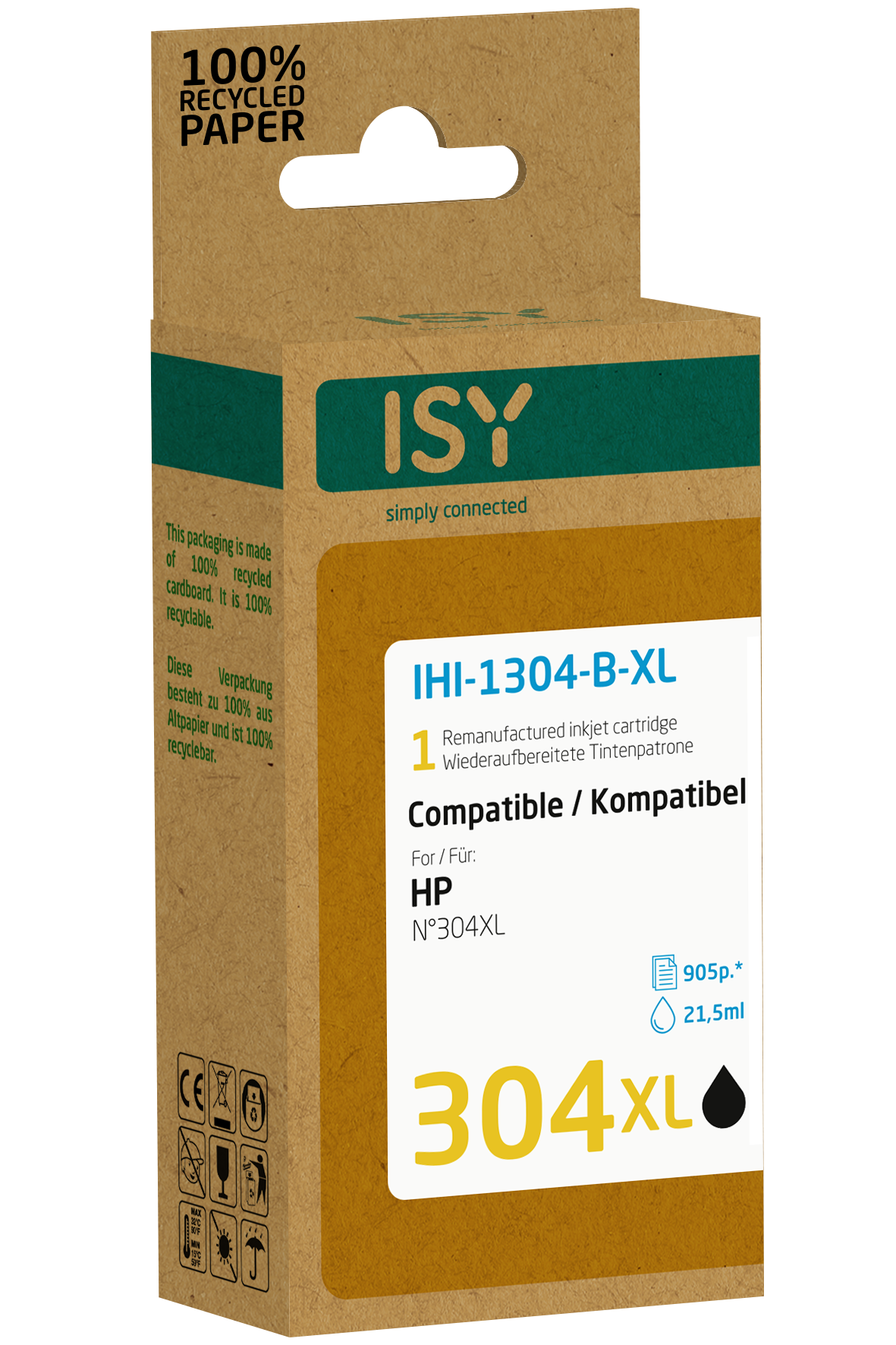 ISY IHI-1304-B-XL Schwarz Tintenpatrone
