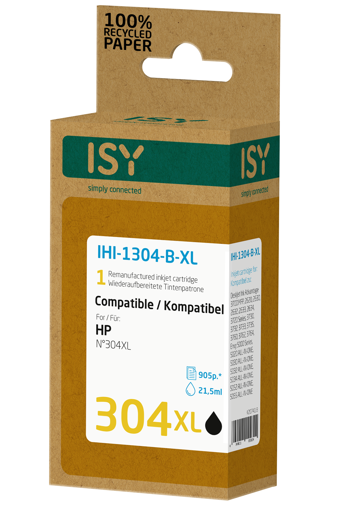 Tintenpatrone IHI-1304-B-XL ISY Schwarz