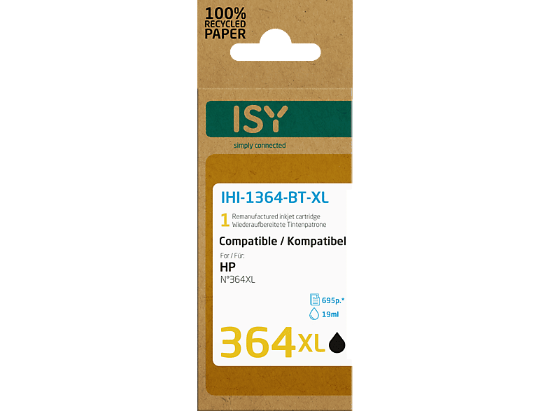 ISY IHI-1364-BT-XL Schwarz Tintenpatrone