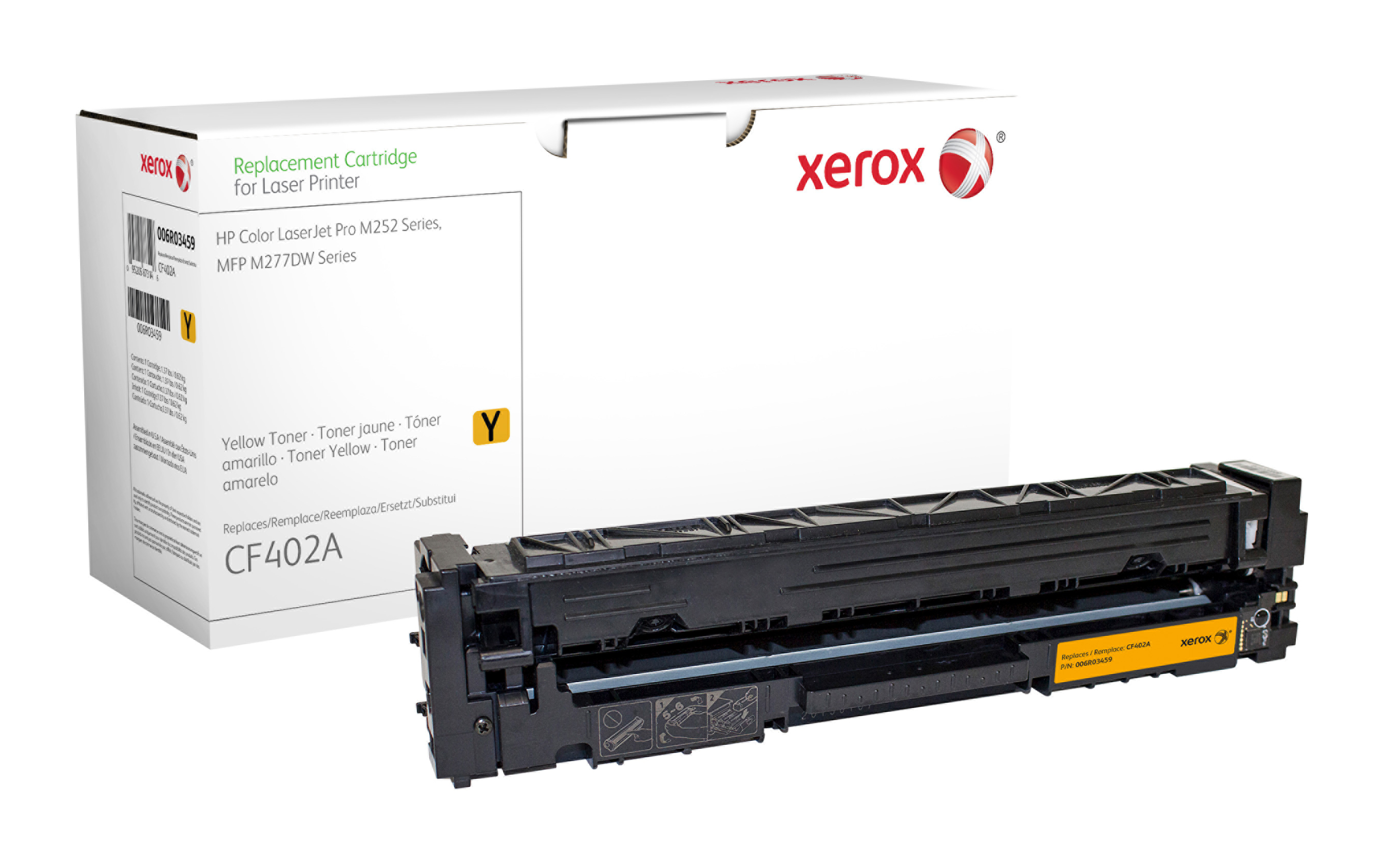 Cartucho de tóner - Xerox 006R03459, Equivalente a HP CF402A, Compatible con HP Colour LaserJet