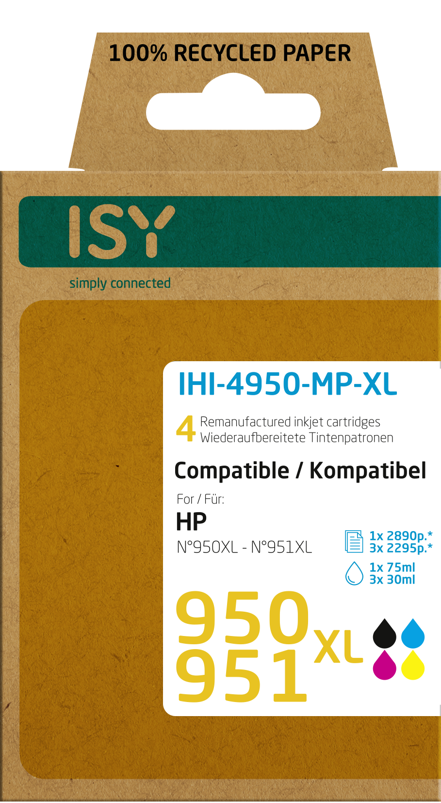 Tintenpatrone IHI-4950-MP-XL Mehrfarbig ISY