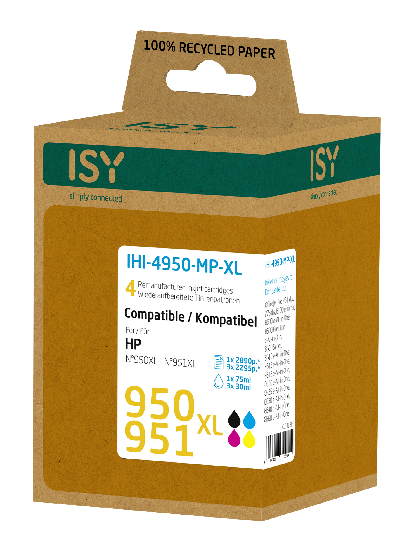 ISY IHI-4950-MP-XL Tintenpatrone Mehrfarbig