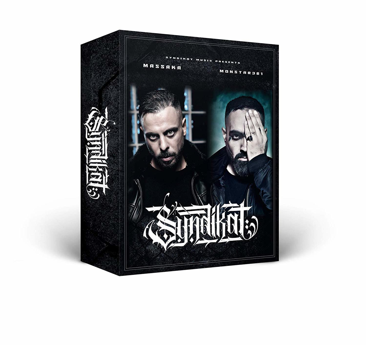 Albumcover mit zwei Männern mit Gesichtsbehaarung, mit dem Wort 'Syndikat' fett gedruckt.