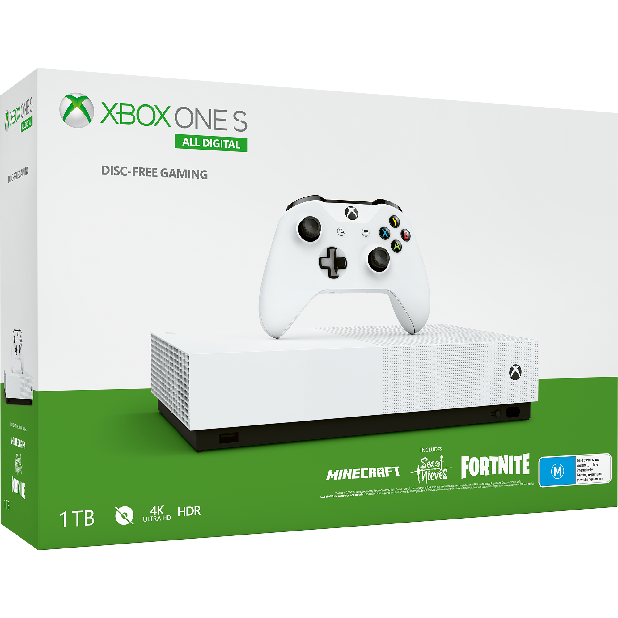 MICROSOFT Xbox One S 1TB All Digital/Fortnite Oyun Konsolu 