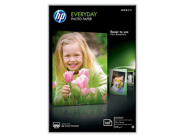 HP Everyday Photo Paper CR757A Fotopapier 10 x 15 cm 200 g/m² 100 Blatt Glänzend