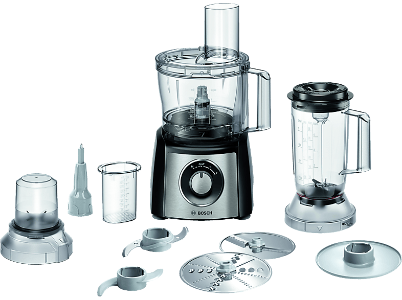 BOSCH MCM3PM386 Kompaktküchenmaschine Schwarz (Rührschüsselkapazität: 2,3 l, 900 Watt)