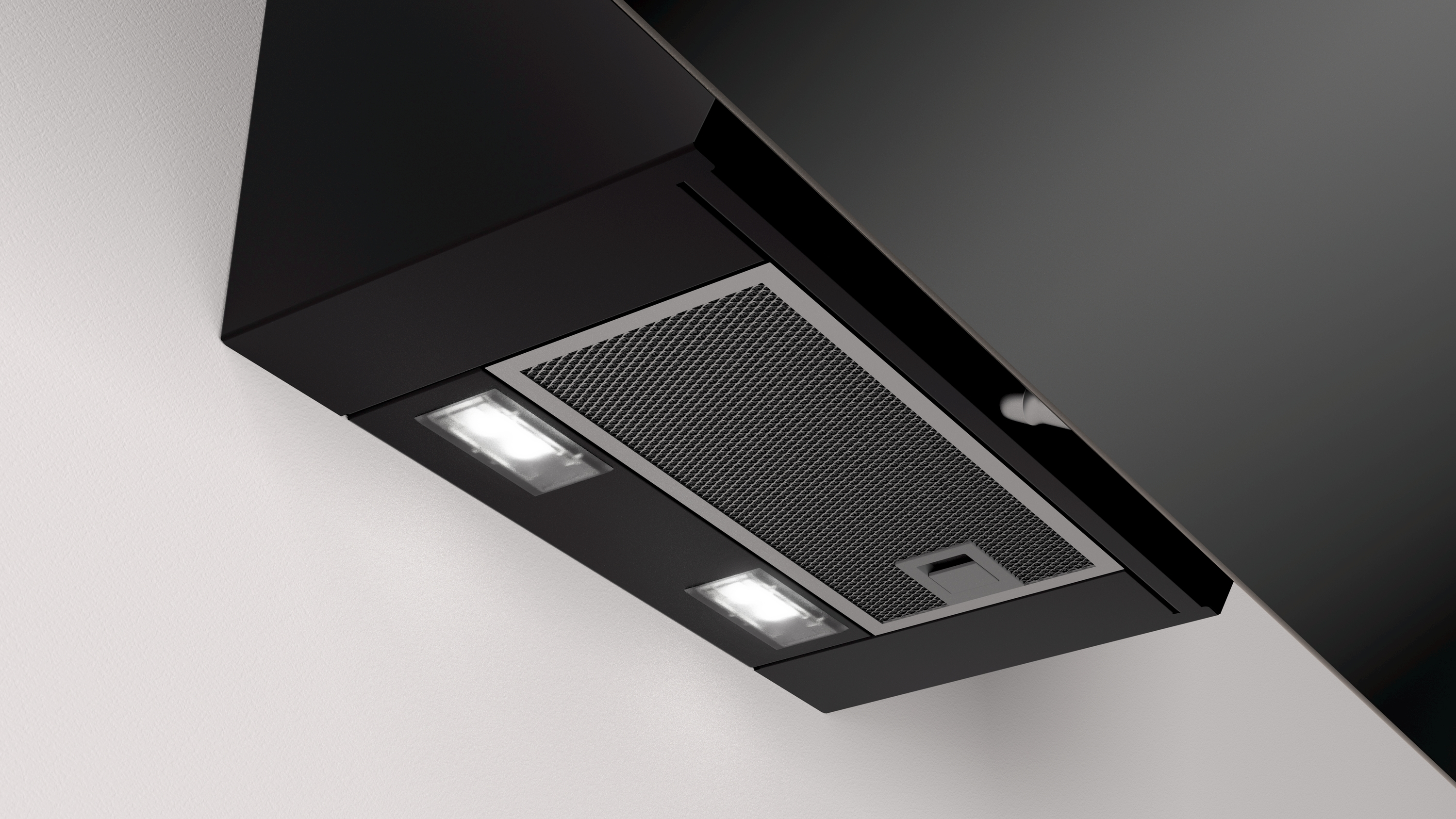 Campana - Balay Serie Cristal 3BC586GN, Decorativa, 669.5 m³/h, 255 W, 2x luces LED, Vidrio, Negro