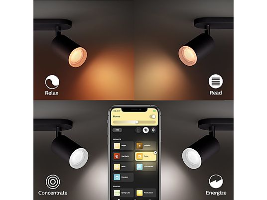 PHILIPS HUE Bluetooth Spot double Fugato wit en gekleurd light (5063230P7)