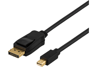 DELTACO DisplayPort till Mini Displayport-kabel, 2m, svart,