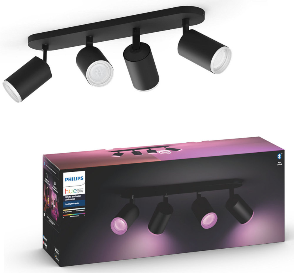 PHILIPS HUE Bluetooth Spot quadruple Fugato wit en gekleurd light (5063430P7)