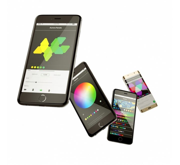 Luces LED - Nanoleaf Kit de 3 paneles LED, Extensión Aurora, Multicolor