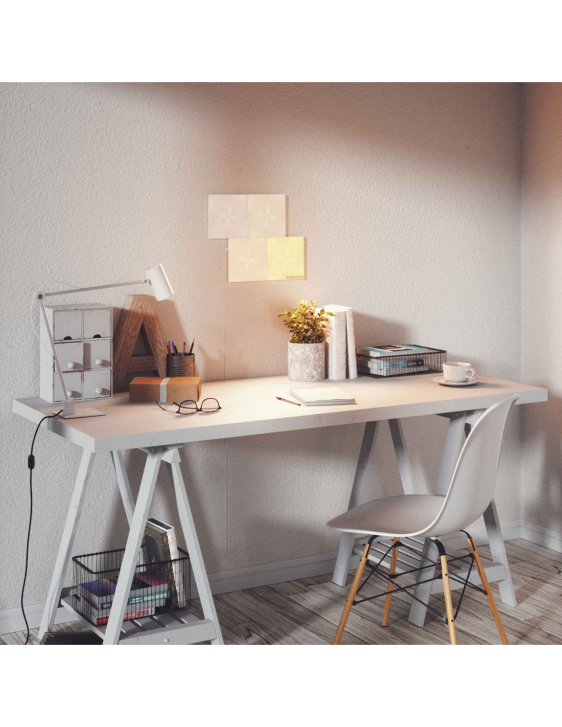 Luces LED - Nanoleaf Kit de 4 paneles LED, WiFi, Multicolor