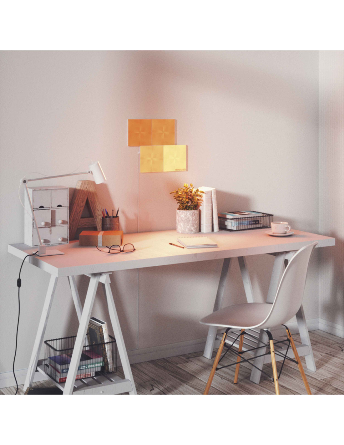 Luces LED - Nanoleaf Kit de 4 paneles LED, WiFi, Multicolor