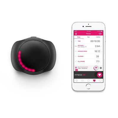 Dispositivo inteligente para bicicletas - SmartHalo SH001, Luz, Notificaciones, Función monitoreo, Negro