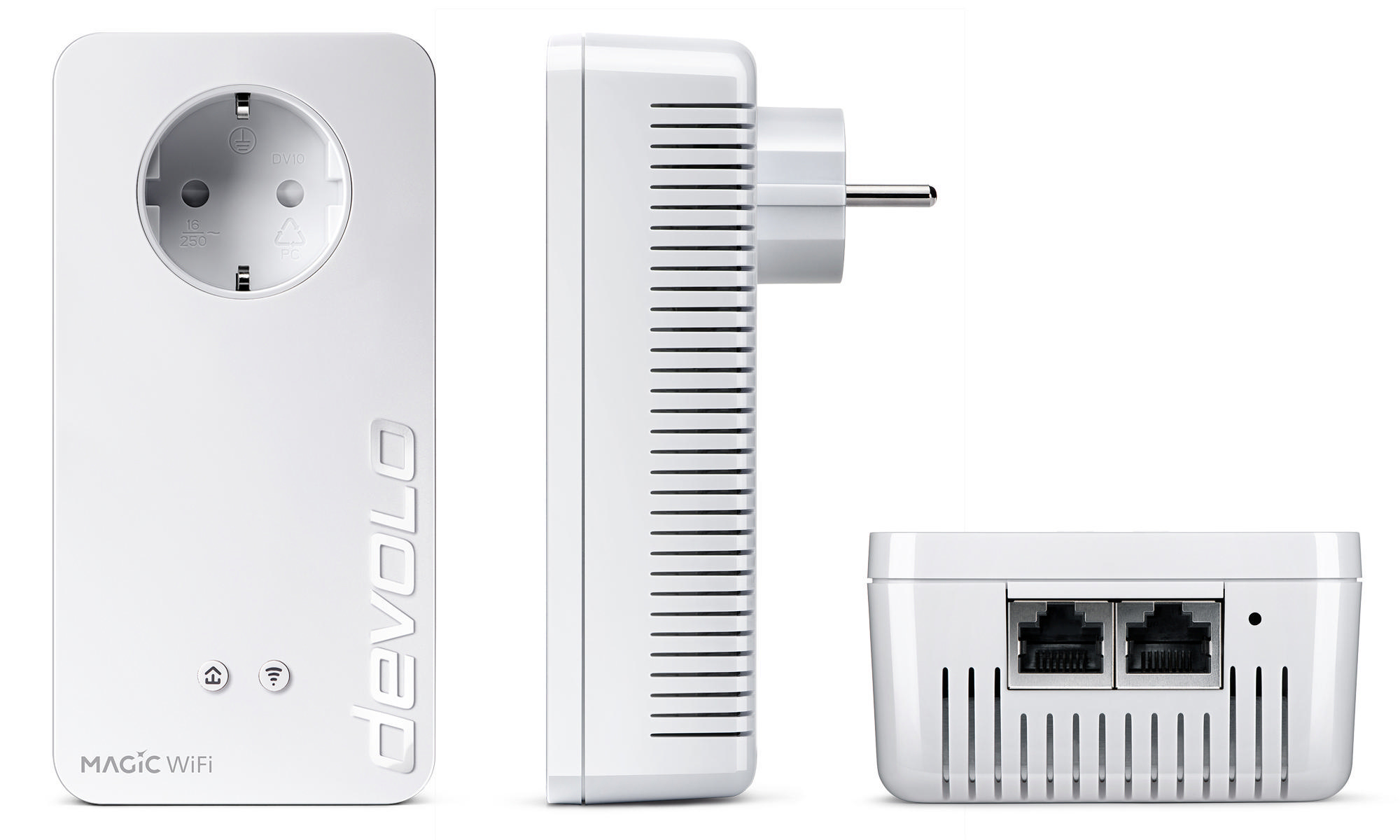 DEVOLO Magic 2 WiFi Starter Kit + Magic 1 WiFi Single Powerline Adapter 2400 Mbit/s Kabellos und Kabelgebunden