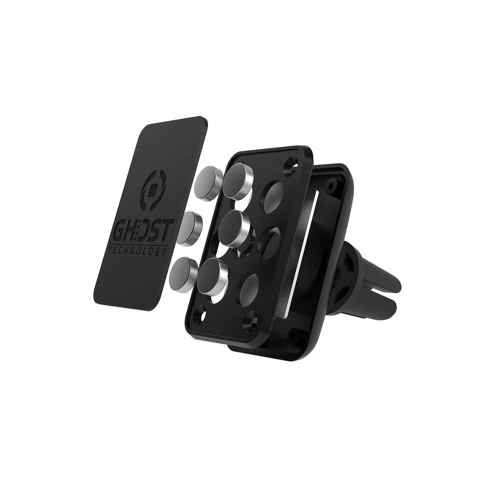 Soporte de móvil para coche - Celly CELSP032 XL, Clip de Coche, Negro