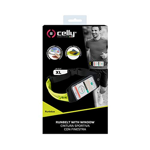 Funda - Celly CELBR901, Cinturón para Smartphones hasta 5", Impermeable, Amarillo