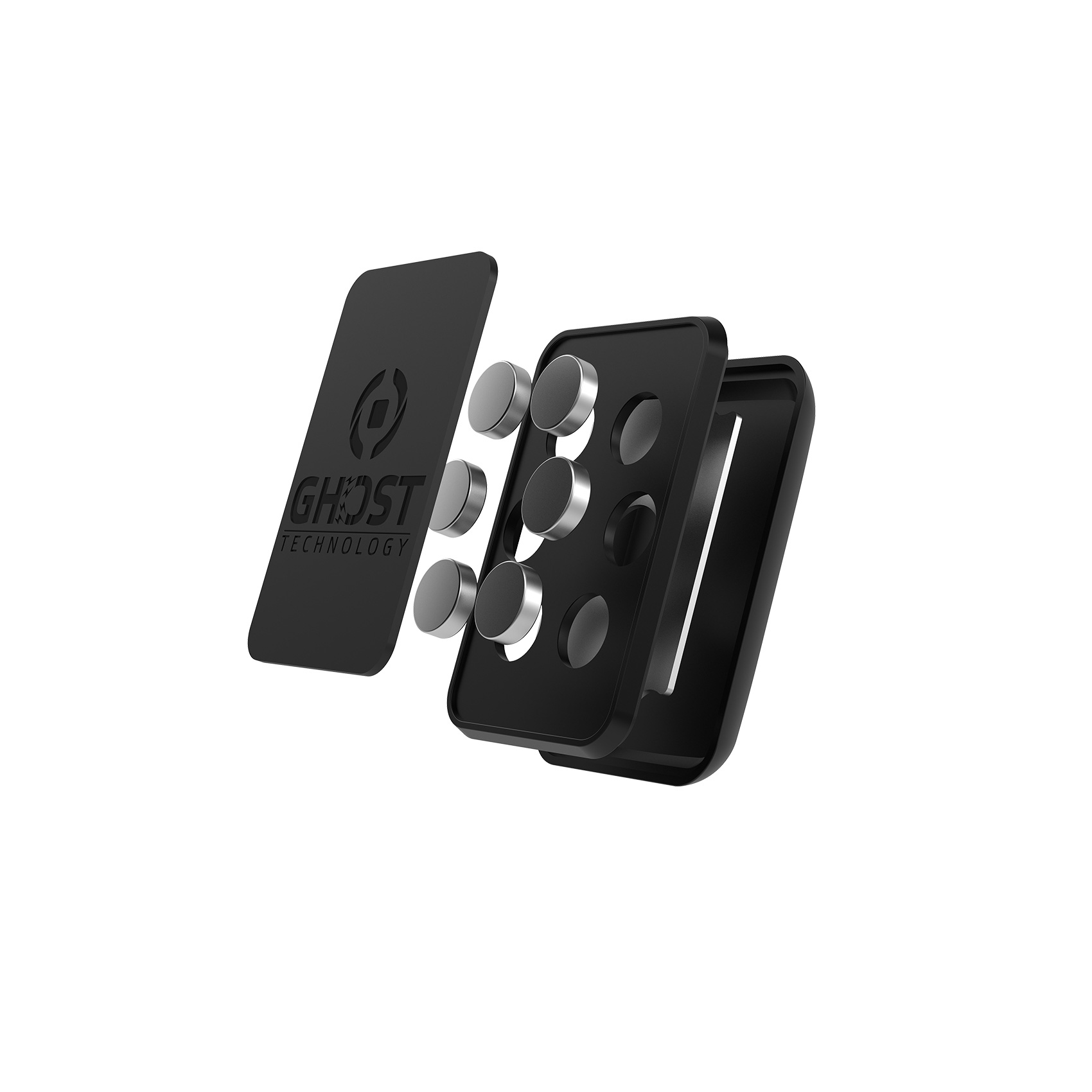 Soporte de móvil para coche - Celly CELAC803 XXL, Fijación magnética, Negro
