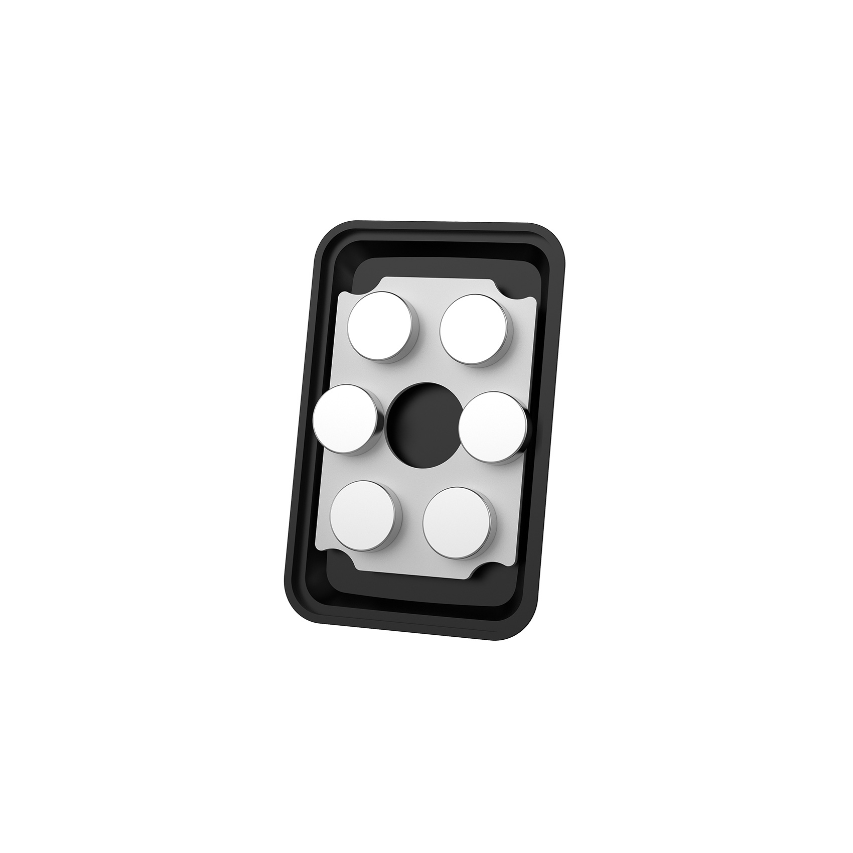 Soporte de móvil para coche - Celly CELAC803 XXL, Fijación magnética, Negro