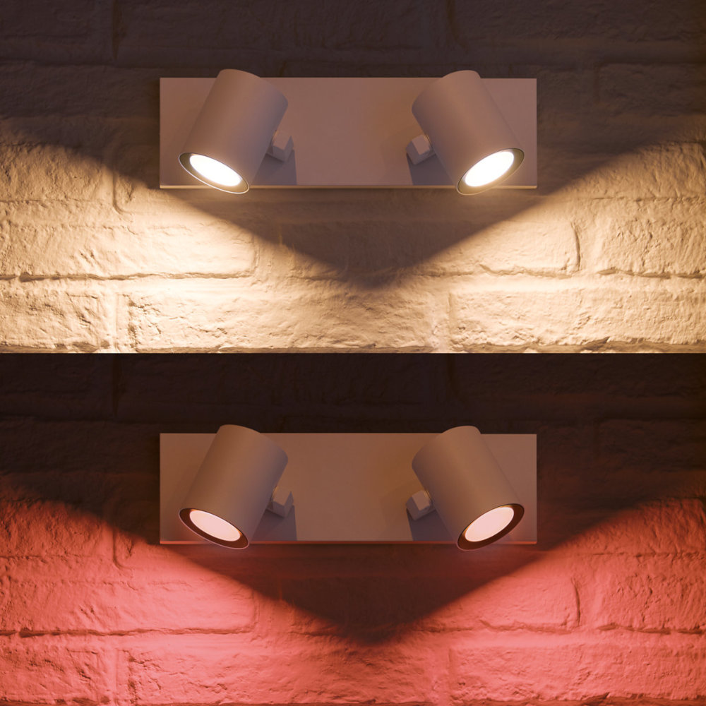 PHILIPS HUE Bluetooth Spot double Argenta wit en gekleurd light (5062231P7)