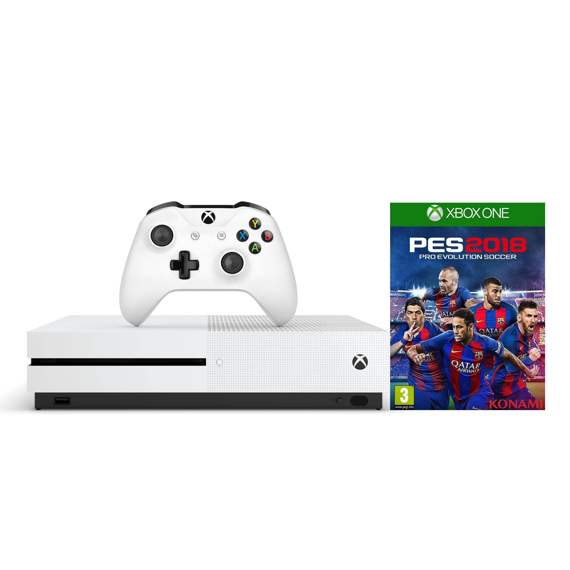 MICROSOFT XBox One S 500GB + PES 2018 Oyun Konsolu Fiyat & Özellik