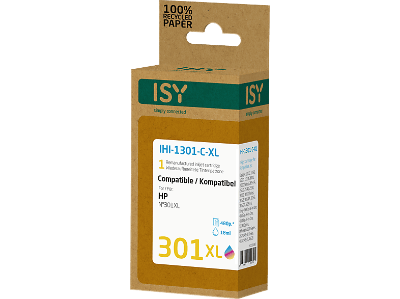 ISY IHI-1301-C-XL Tintenpatrone mehrfarbig | Druckerpatronen HP