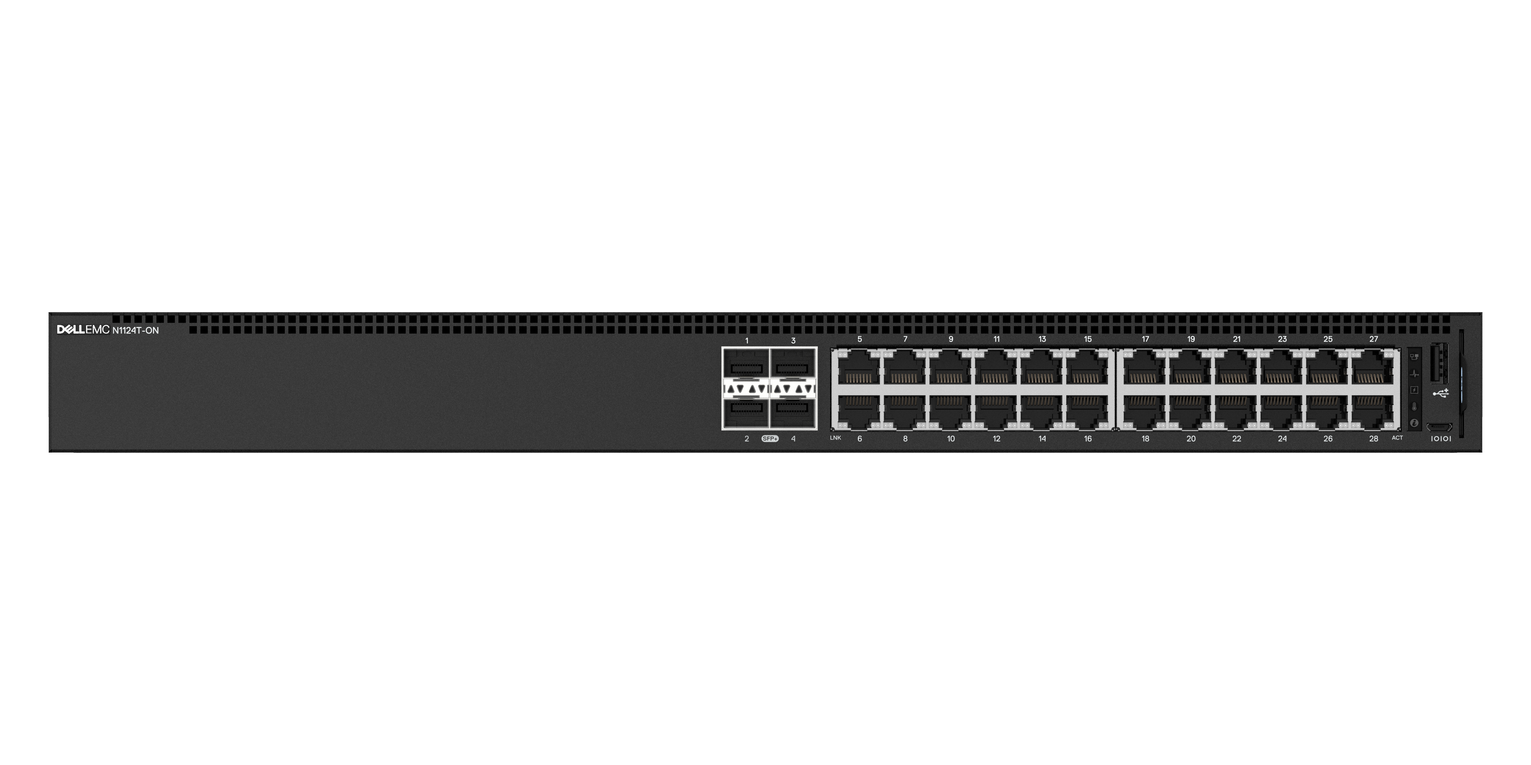 DELL N1124T-ON Gestionado L2 Gigabit Ethernet (10/100/1000) 1U Negro