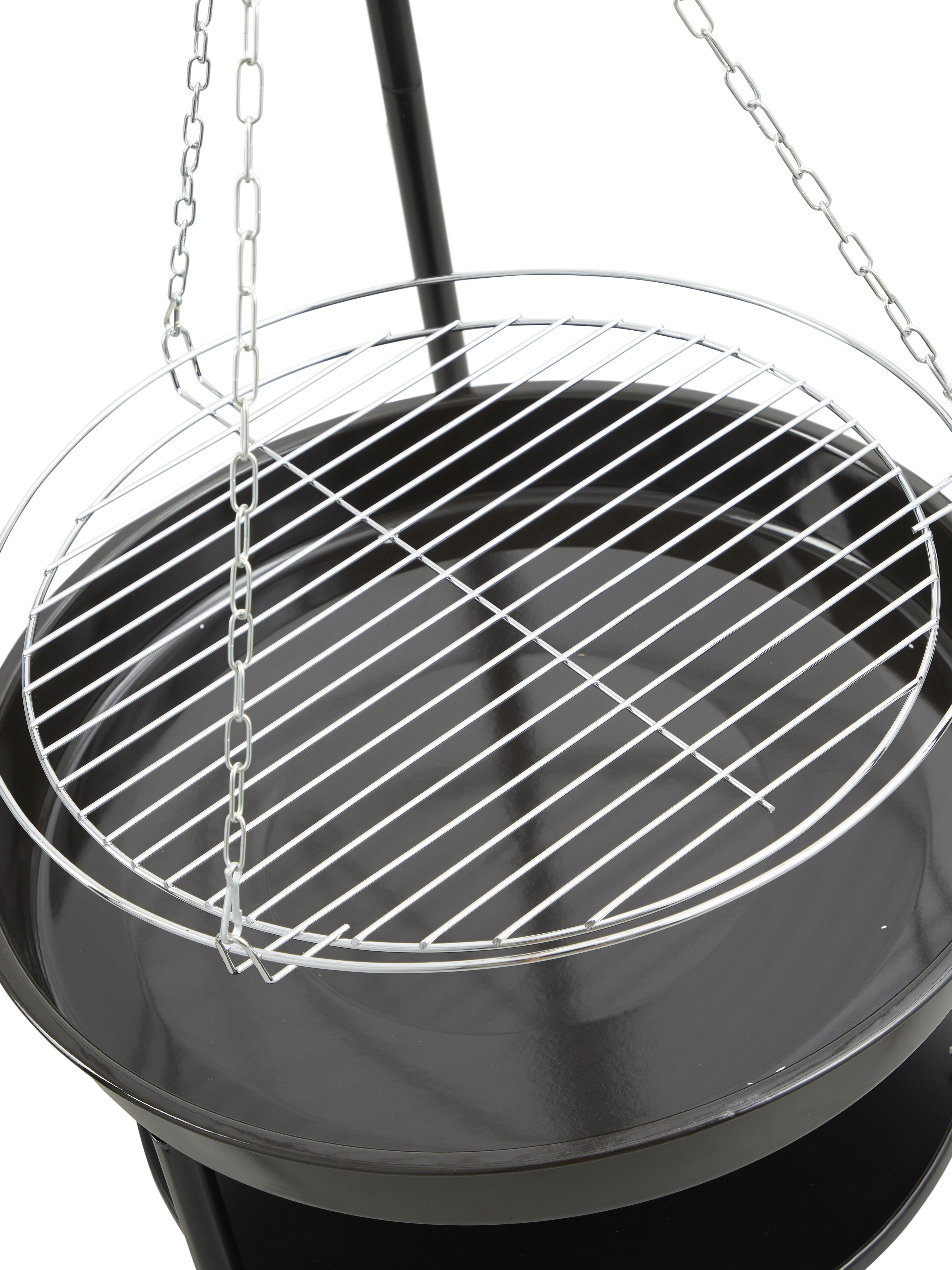 DANGRILL 86303 SCHWENKGRILL UND FEUERSTELLE Kohlegrill, Schwarz 