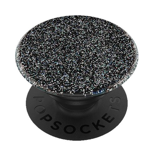 Soporte adhesivo para móvil - PopSockets Glitter Black, Soporte adhesivo, Negro