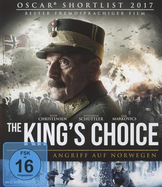 Filmcover: Ein Mann in Uniform blickt den Betrachter an, andere Männer sind im Hintergrund. Der Text lautet 'The King's Choice'.