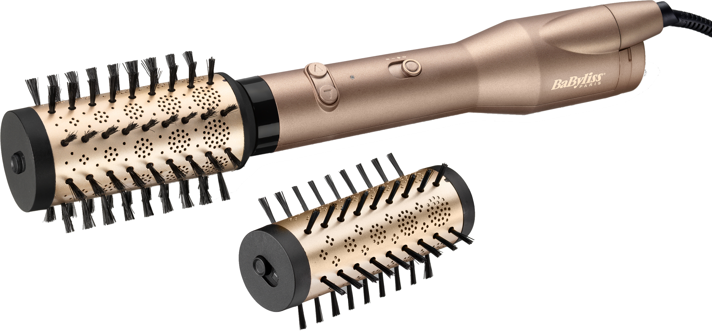 BABYLISS AS952E Forgókefés, meleglevegős hajformázó 650W, 2 kiegészítővel, arany kivitel