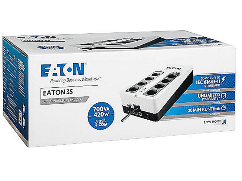EATON USV und Mehrfachsteckdose mit Überspannungsschutz 3S 700 DIN (3S700D) — Foto 2 von 2