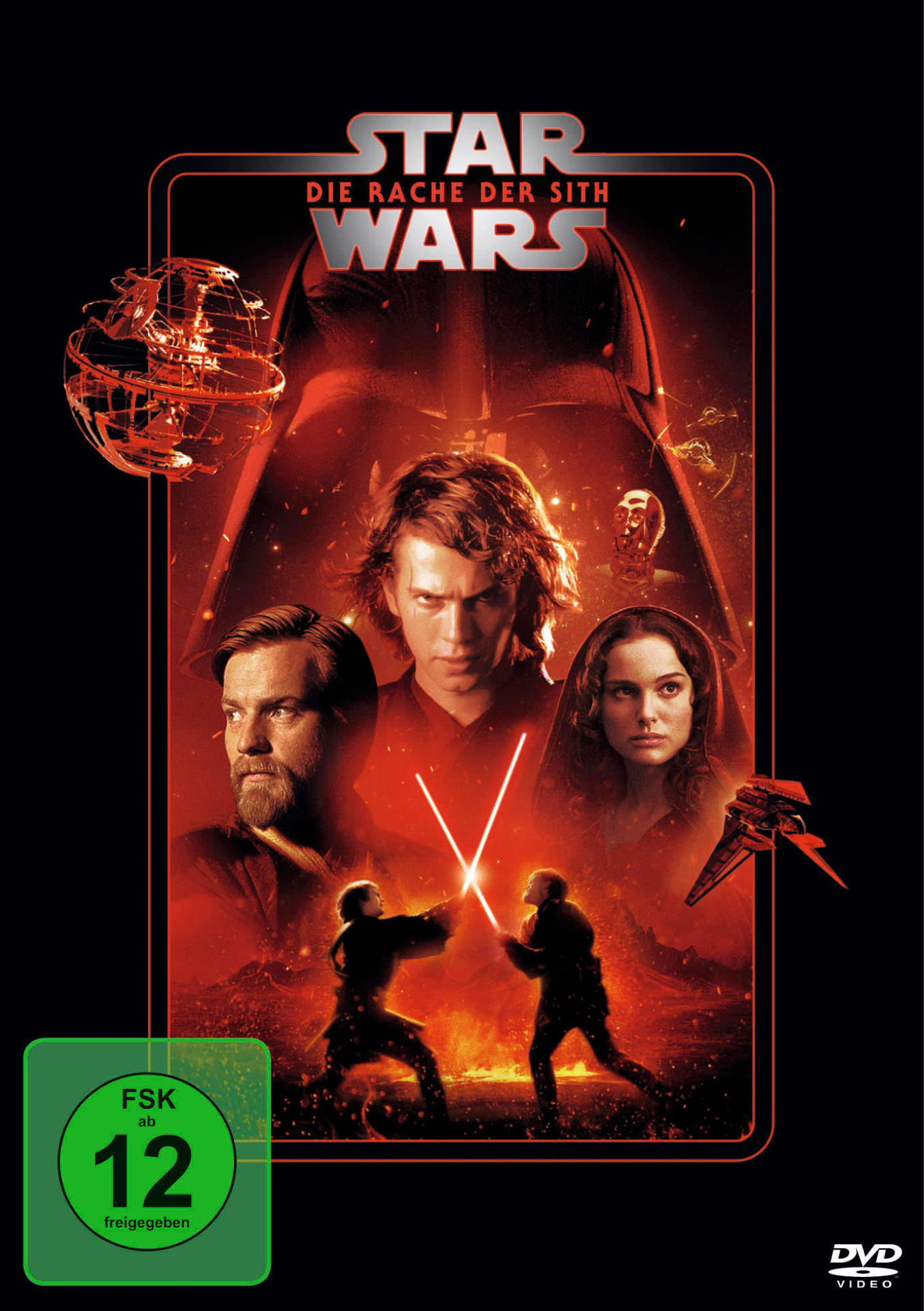 Star Wars: Die Rache der Sith DVD-Cover mit Darth Vader.