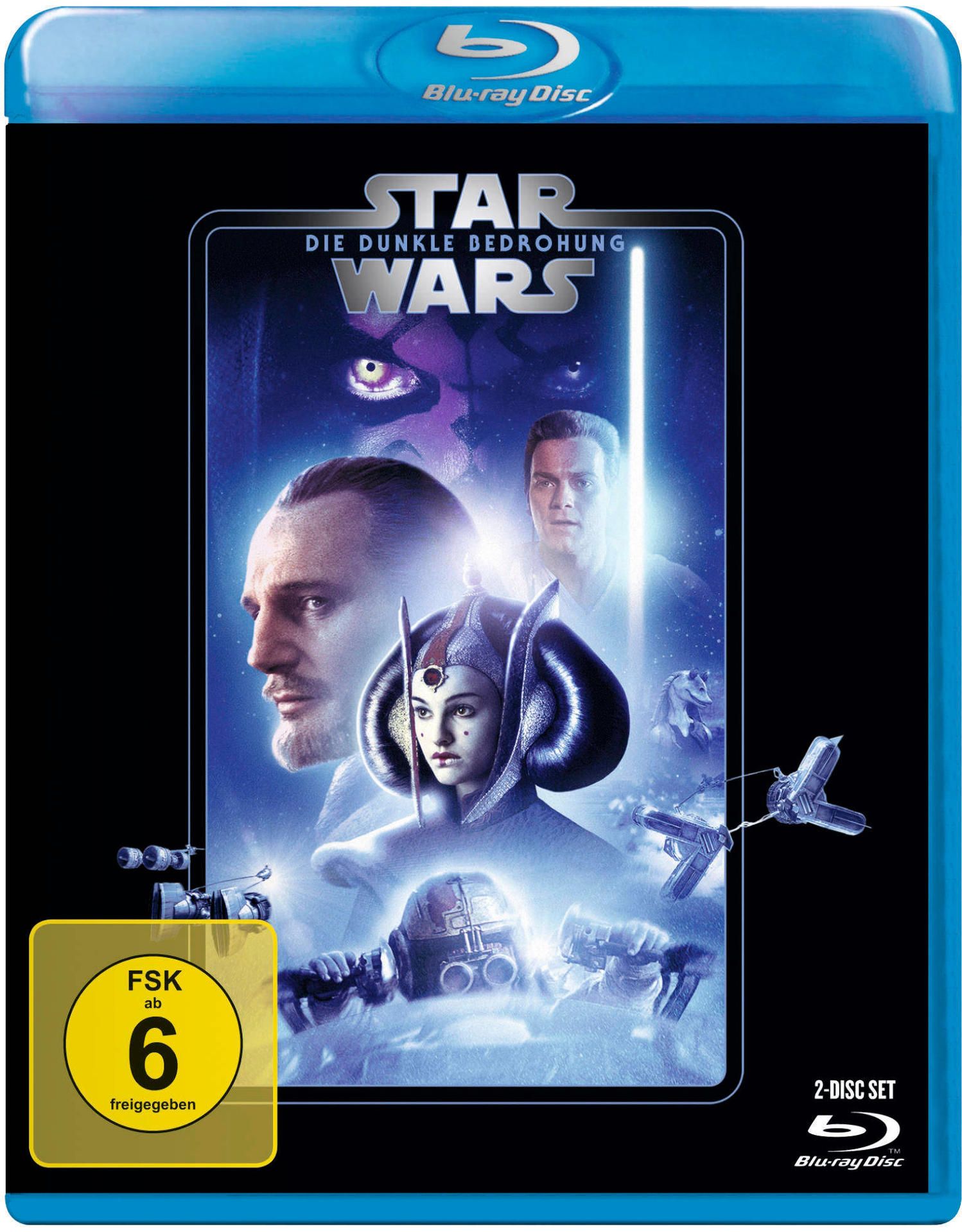 Blu-ray Disc Cover für Star Wars: Episode I - Die dunkle Bedrohung.