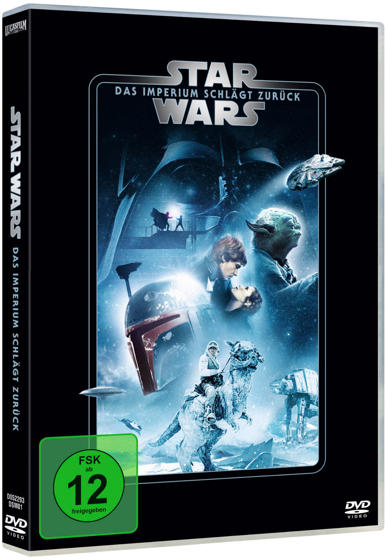 Eine Star Wars: Das Imperium schlägt zurück DVD-Hülle mit einem Filmplakat.
