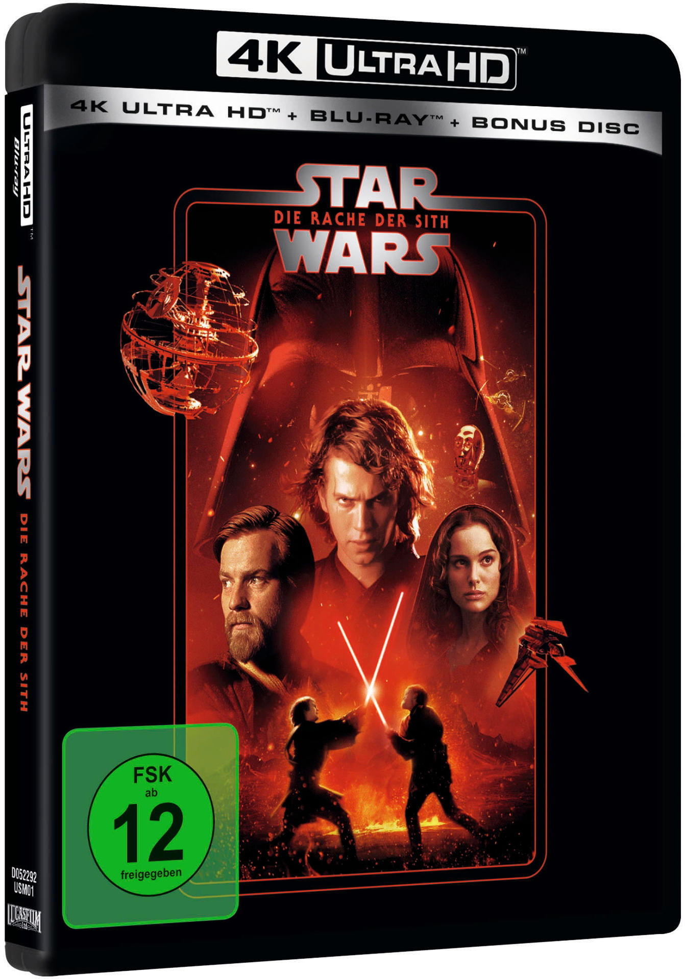 Star Wars Filmcover. Enthält Charaktere und den Titel auf Deutsch mit dem 4K Ultra HD Logo.