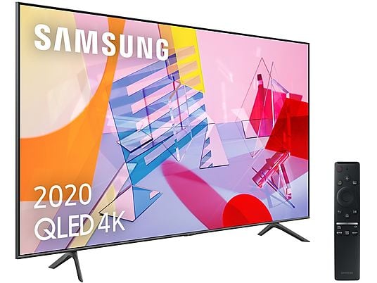 TV QLED 50" - Samsung 50Q60T, 4K UHD, Smart TV, HDR 10+, IA, Quantum Processor 4K, Asistentes de voz, Negro