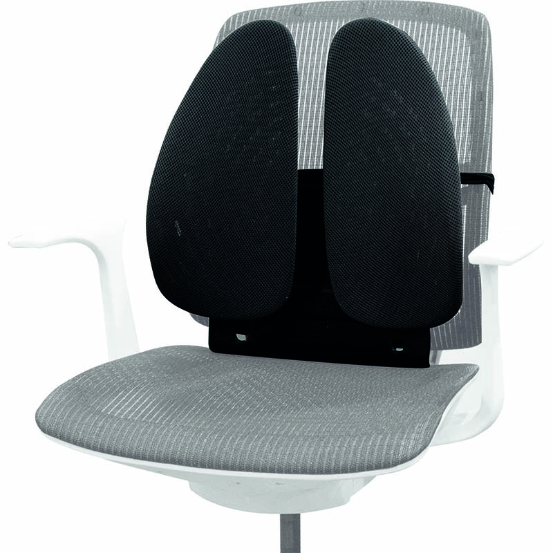 Rugsteun Bureaustoel Fellowes Professionele Rugsteun Met Traagschuim - Zwart, Instelbaar Voor Bureaustoel - Met Microban Bescherming Tegen Bacteriën Office Chair Pillow