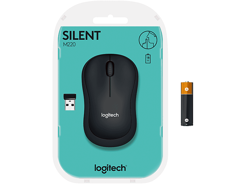 LOGITECH M220 Sessiz Kompakt Kablosuz Mouse - Siyah_2