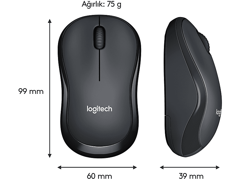 LOGITECH M220 Sessiz Kompakt Kablosuz Mouse - Siyah_3