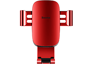 BASEUS Metal Age Gravity Araç İçi Telefon Tutucu  (Havalandırma Peteği)  Kırmızı