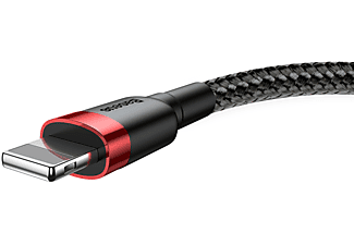 BASEUS Cafule Lightning  İçin 2.4A 1M USB Kablo  Kırmızı Siyah