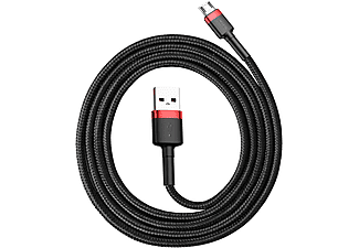 BASEUS Cafule  Mikro  İçin 2.4A 1M USB Kablo Gri Siyah_1