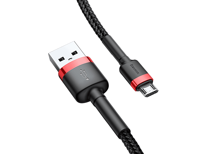 BASEUS Cafule  Mikro  İçin 2.4A 1M USB Kablo Gri Siyah_2