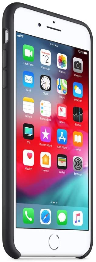 Apple Silicone Case, Funda para iPhone 8 Plus y iPhone 7 Plus, Tacto suave, Silicona, Negro