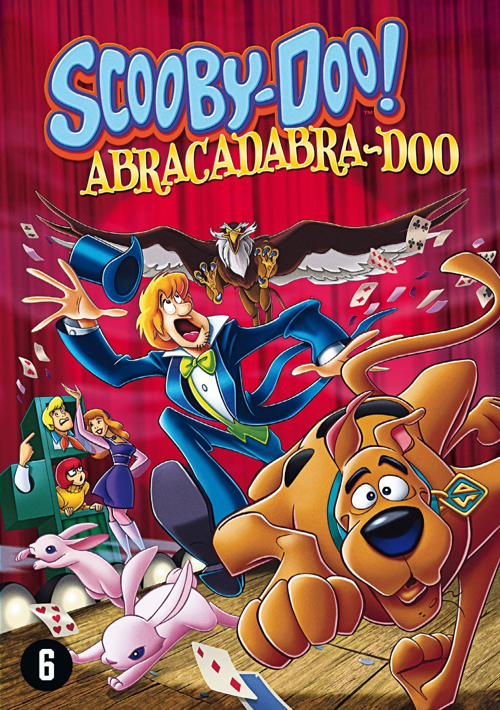 Scooby-Doo! Abracadabra-Doo filmposter met Scooby, Shaggy en magische personages in een cartoonscene.