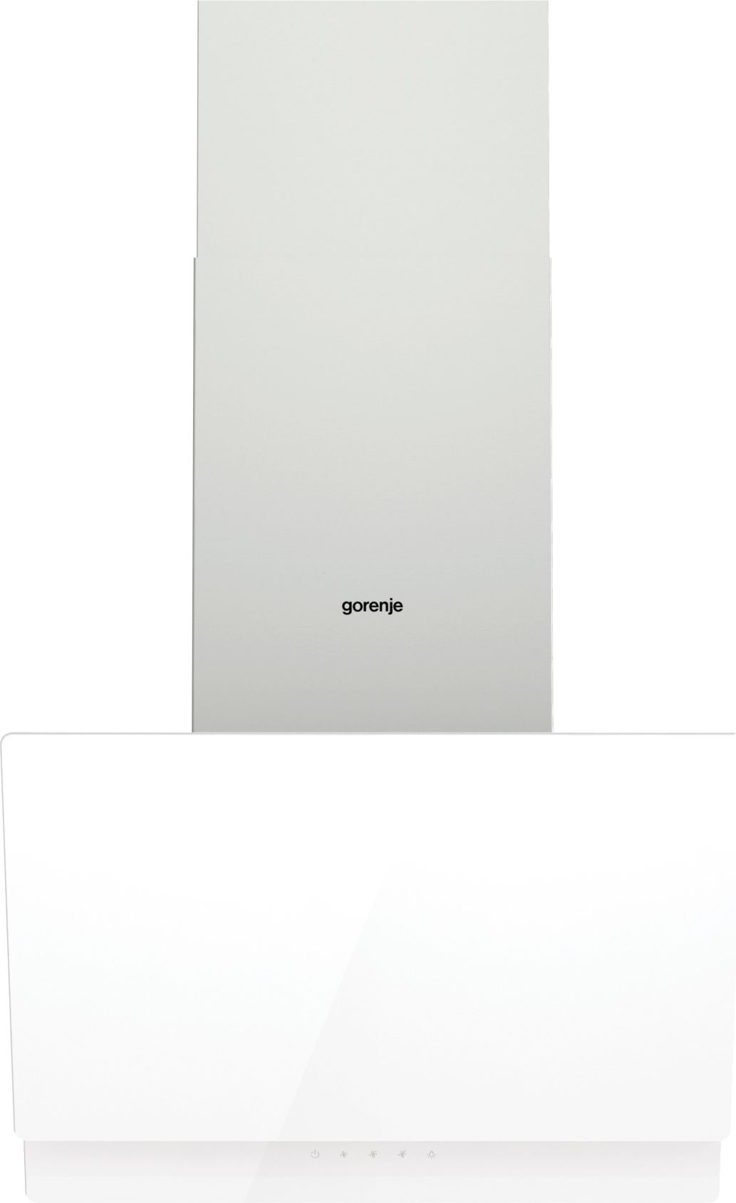 Fehér Gorenje páraelszívó modern dizájnnal.