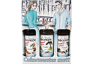 MONIN Cukormentes kávészirup díszdobozban, 3x250 ml