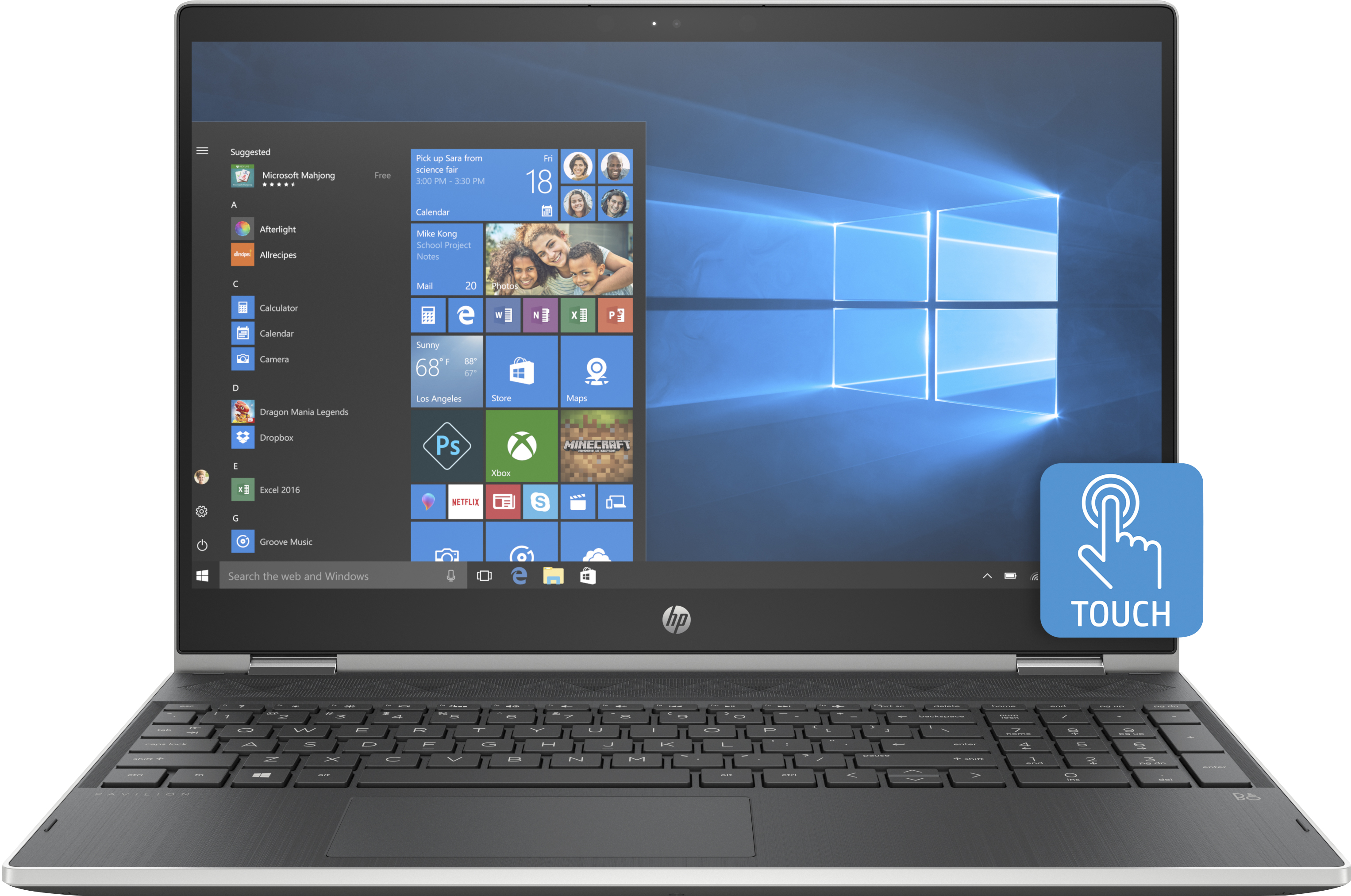 HP Pavilion x360 15-cr0301ng - 15,6 Zoll - Intel® Core™ i3 i3-8130U - 8 GB - 1 TB - Intel® UHD 620 - Windows 10 Home (64 Bit)